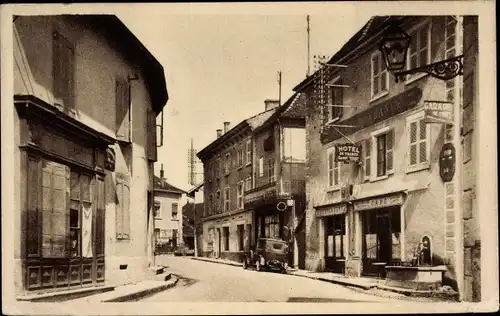 Ak Morestel Isère, grande Rue, Hôtel de France