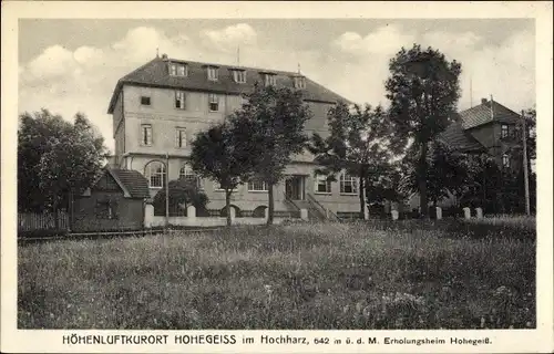 Ak Braunlage Hohegeiß im Oberharz, Erholungsheim Hohegeiß