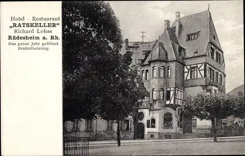 Ak Rüdesheim am Rhein, Hotel Restaurant Ratskeller