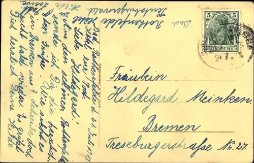 Ak Bad Rothenfelde am Teutoburger Wald, Hotel zur Post, Veranda