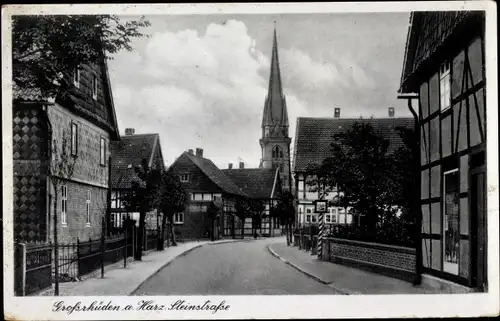 Ak Großrhüden Rhüden Seesen in Niedersachsen, Steinstraße