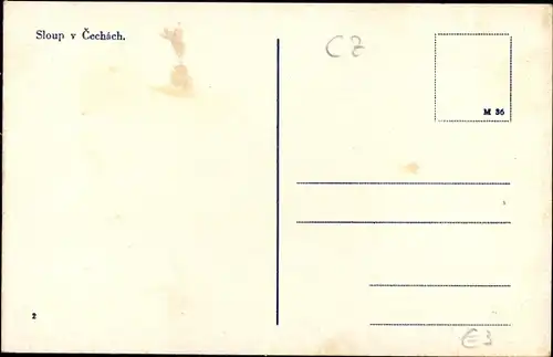 Ak Sloup v Čechách Bürgstein Region Reichenberg, Panorama vom Ort