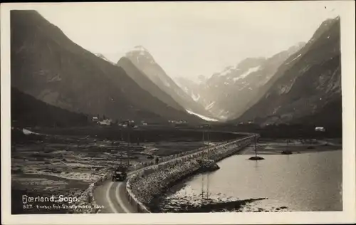 Foto Ak Fjærland Sogn in Norwegen, Panorama