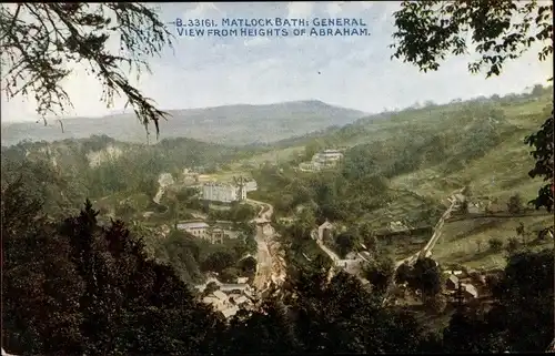 Ak Matlock Bath East Midlands, General View from Heights of Abraham