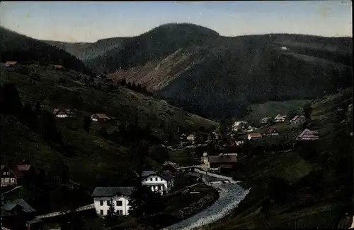 Ak Velká Úpa Großaupa Pec pod Sněžkou Petzer Region Königgrätz, Panorama vom Ort