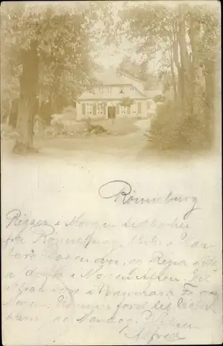 Ak Ronneburg in Thüringen, Gebäude, Gartenblick