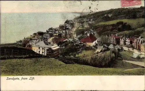 Ak Sandgate Kent England, View from the Lift