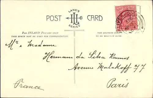 Ak Liverpool North West England, Castle Street, Town Hall