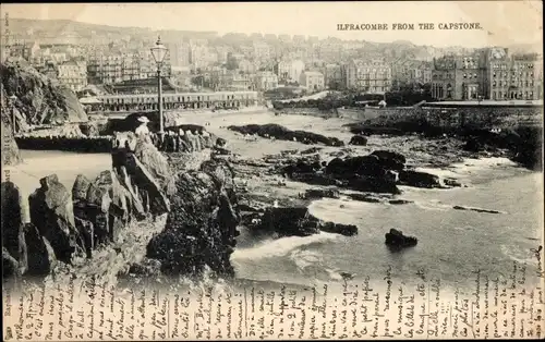 Ak Ilfracombe Devon, View from the Capstone