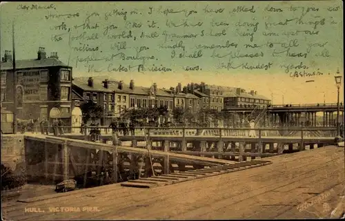 Ak Kingston upon Hull Yorkshire, Victoria Pier
