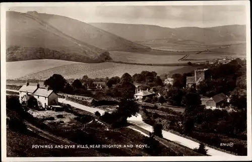 Ak Poynings South East England, Dyke Hills, Village