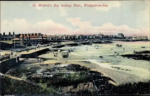 Ak Westgate on Sea South East England, St. Mildred's Bay looking West