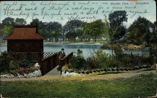 Ak Croydon London City, Wandle Park