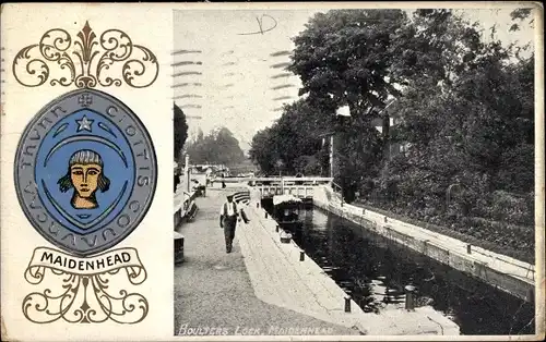 Wappen Ak Maidenhead South East England, Boulter's Lock