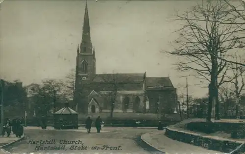 Ak Hartshill Stoke on Trent West Midlands England, Hartshill Church