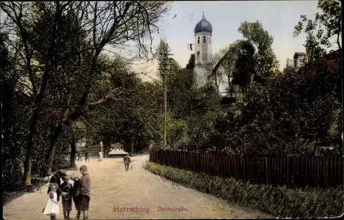 Ak Herrsching am Ammersee in Oberbayern, Dorfstraße