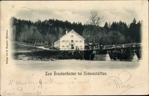 Ak Egling in Oberbayern, Gasthaus zum Bruckenfischer