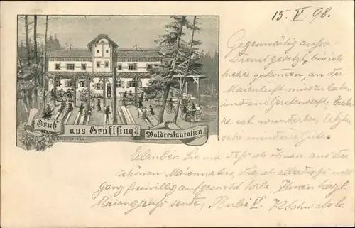 Litho Gräfelfing in Oberbayern, Waldrestauration