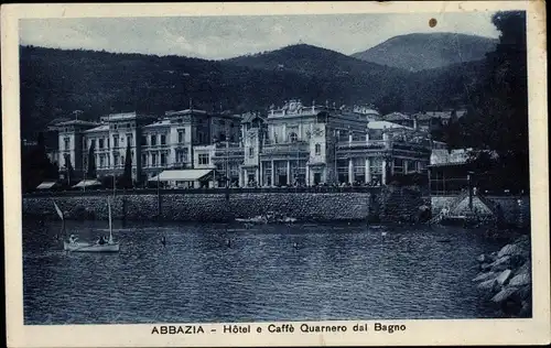 Ak Opatija Abbazia Kroatien, Hotel Caffe Quarnero del Bagno