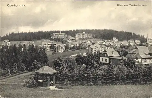 Ak Oberhof Thüringer Wald, Blick vom Tambacher Weg