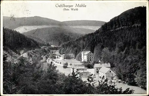 Ak Gehlberg Thüringer Wald, Blick auf die Gehlberger Mühle, Umgebung