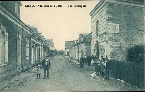 Ak Chalonnes sous le Lude Maine-et-Loire, Rue Principale