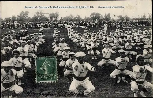 Ak Cande Maine et Loire, Mouvement d'ensemble, Concours, 1911