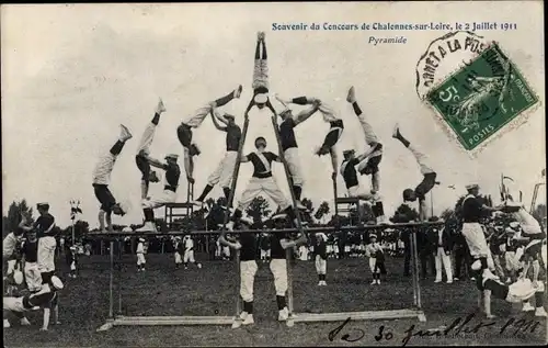 Ak Cande Maine et Loire, Pyramide, Concours, 1911