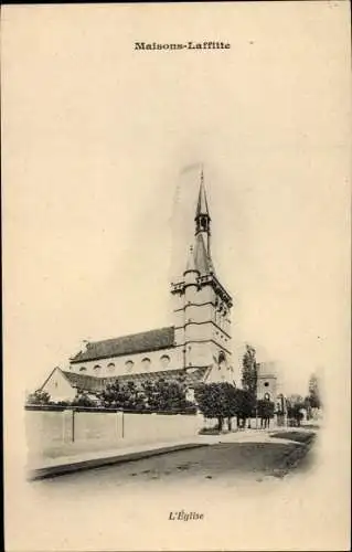 Ak Maisons Laffitte Yvelines, L'Eglise