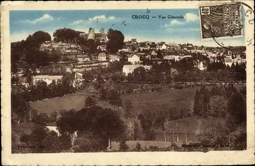 Ak Crocq Creuse, Vue Generale