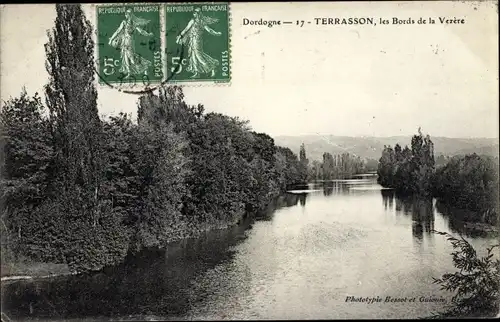 Ak Terrasson Dordogne, Les Bords de la Vezere