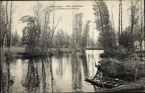 Ak Riberac Dordogne, La Dronne au Chalard