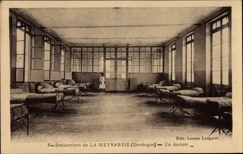 Ak La Meynardie Dordogne, Sanatorium, Un dortoir