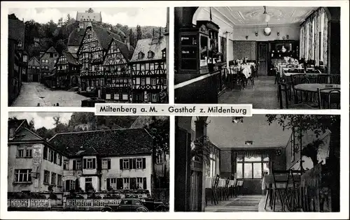 Ak Miltenberg am Main in Unterfranken, Gasthof zur Mildenburg