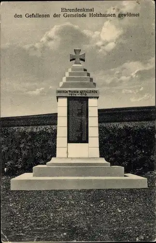 Ak Holzhausen Bad Pyrmont in Niedersachsen, Ehrendenkmal den Gefallenen der Gemeinde