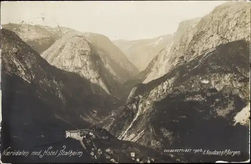 Ak Hardanger Norwegen, Stalheim Turisthotel, Naerodalen