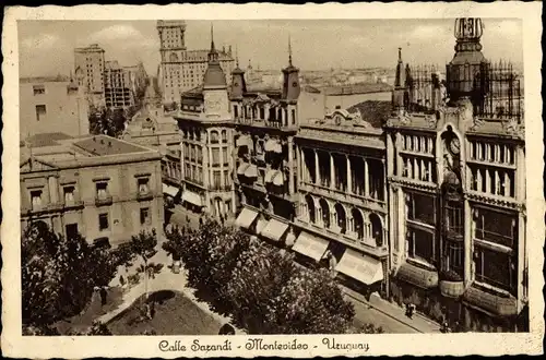 Ak Montevideo Uruguay, Calle Sarandi