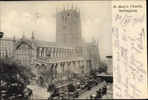 Ak Nottingham East Midlands England, St. Mary's Church