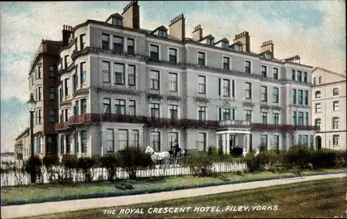 Ak Filey Yorkshire, The Royal Crescent Hotel