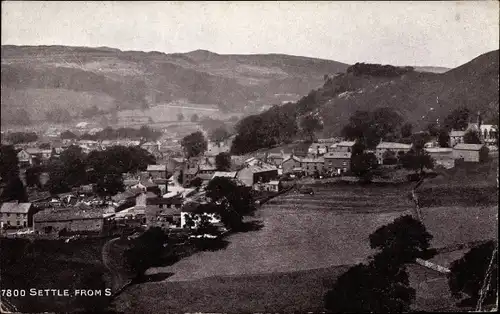 Ak Settle Yorkshire, View of the Village from South