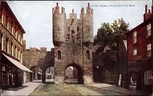 Ak York Yorkshire England, Micklegate Bar