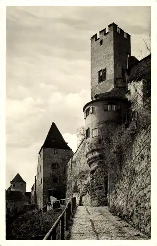 Ak Burghausen an der Salzach Bayern, Burgsteig