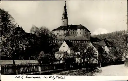 Foto Ak Weesenstein Müglitztal in Sachsen, Blick auf Schloss