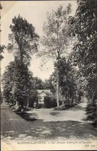 Ak Maisons Laffitte Yvelines, Les Avenues Labruyere et Lavoisier