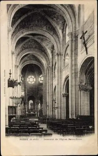 Ak Poissy Yvelines, Interieur de l'Eglise Notre Dame