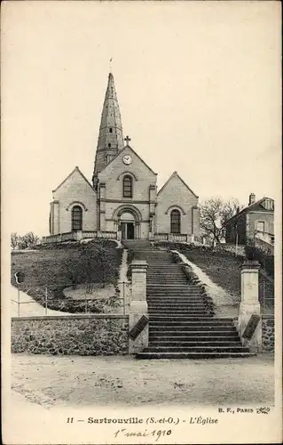 Ak Sartrouville Yvelines, L'Eglise