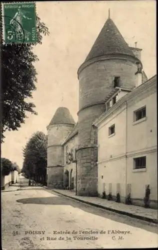 Ak Poissy Yvelines, Entree de l'enclos de l'Abbaye et Rue la Tournelle