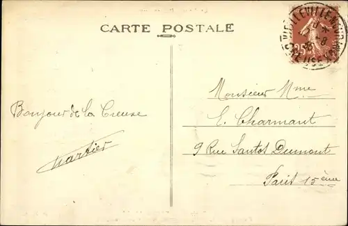 Ak Fresselines Creuse, Paysage sur la petite Creuse au Moulin de Champroy