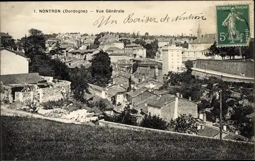 Ak Nontron Dordogne, Vue Generale