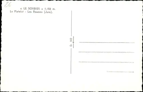 Ak Les Rousses Jura, Le Sorbier, Le Platelet
